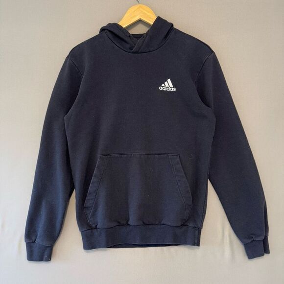 Adidas Essential Pull Over Hoodie Classic Chest Logo Size Small Cotton Blend - Picture 1 of 9